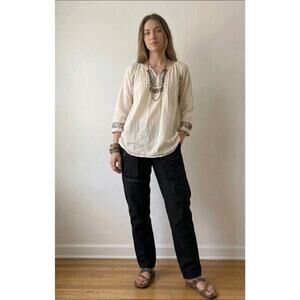 Johnny Was Pete & Greta Hailey Cargo Pant Black Women's Size 2